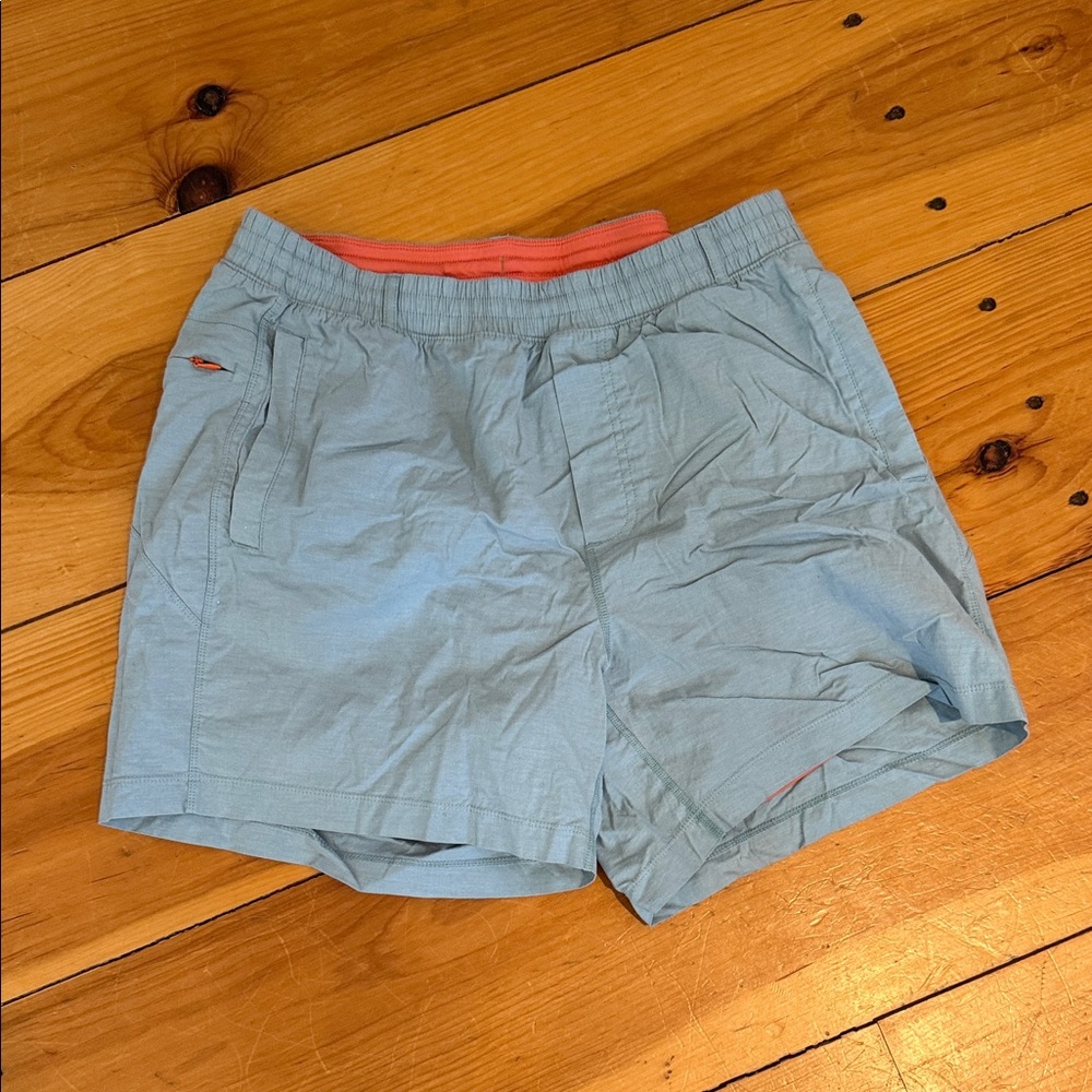 Birddogs Men's Athletic Shorts in Light Blue and Coral